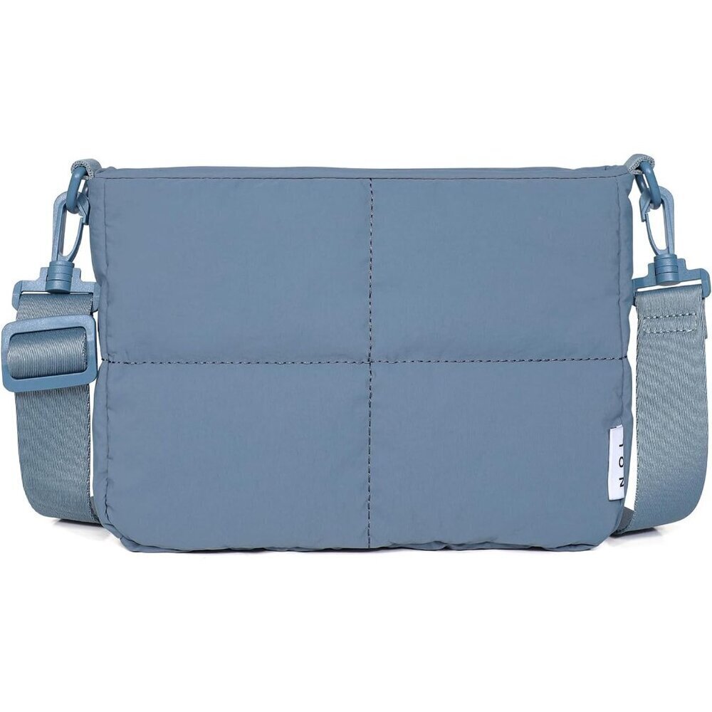 Lightweight Quilted Puffer Crossbody Bag Women Waterproof Removable Strap